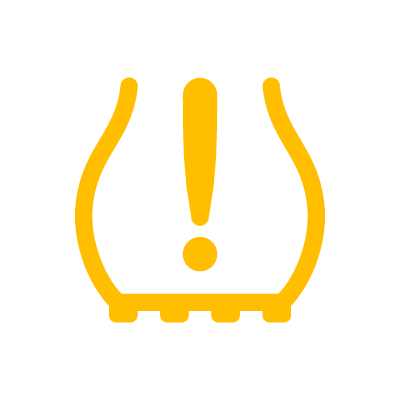 Pressão dos pneus baixa Pressão dos pneus baixa